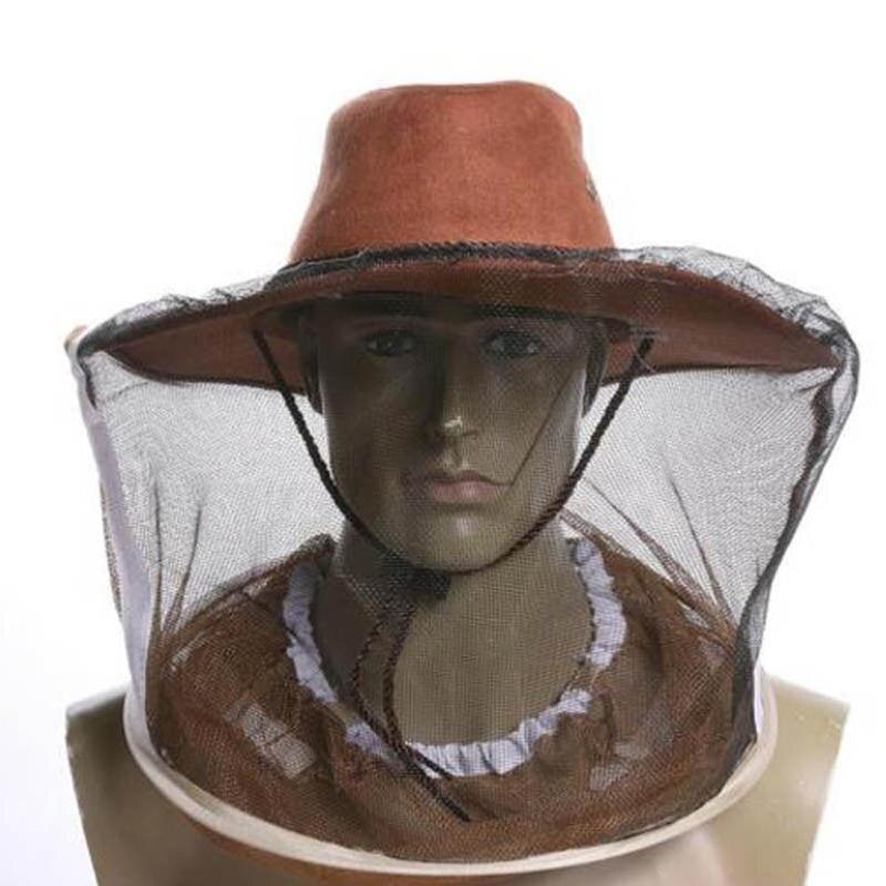 Sombrero de apicultura , sombrero de vaquero para apicultor, antiinsectos, Protector de red facial contra mosquitos, envoltura de abeja, velo con cuello completo, A6I3