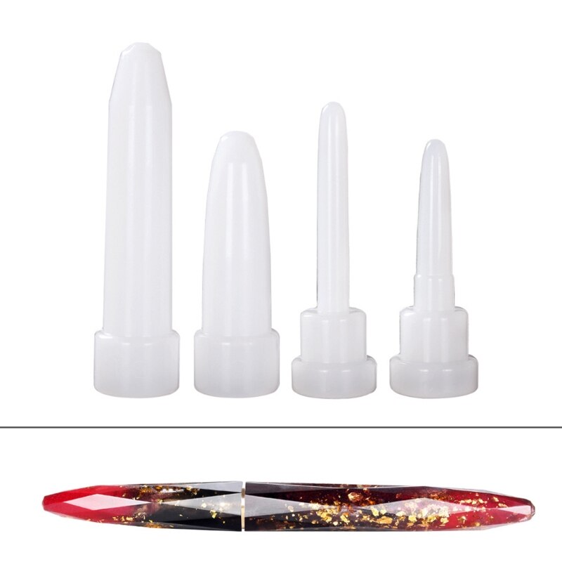 1 Set Brunnen Stift Epoxy Harz Form Zylinder Stift Form Silikon Form DIY Handwerk Kerze Casting Werkzeuge: C