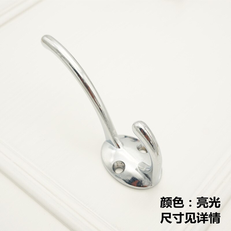 Double crochet en bronze américain pour manteau, crochet pour vestiaire, salle de bains, porte en bois, crochet décoratif antique: Polished Hook