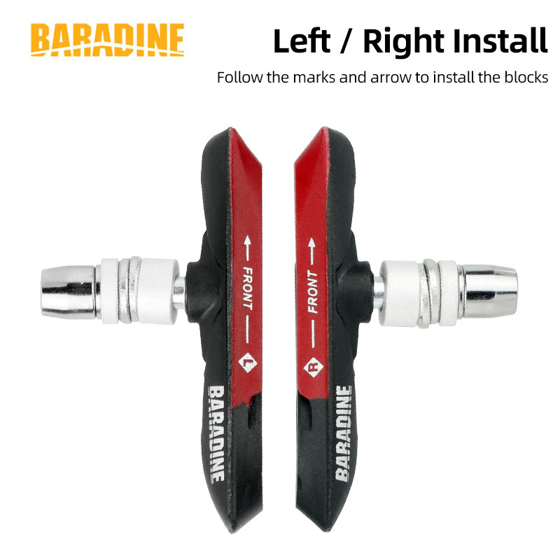 Baradine 959V 73mm MTB V-Brake Pads Mechanical Linear Pull Brakes Dual Compound Bicycle Brake Blocks All-Weather use