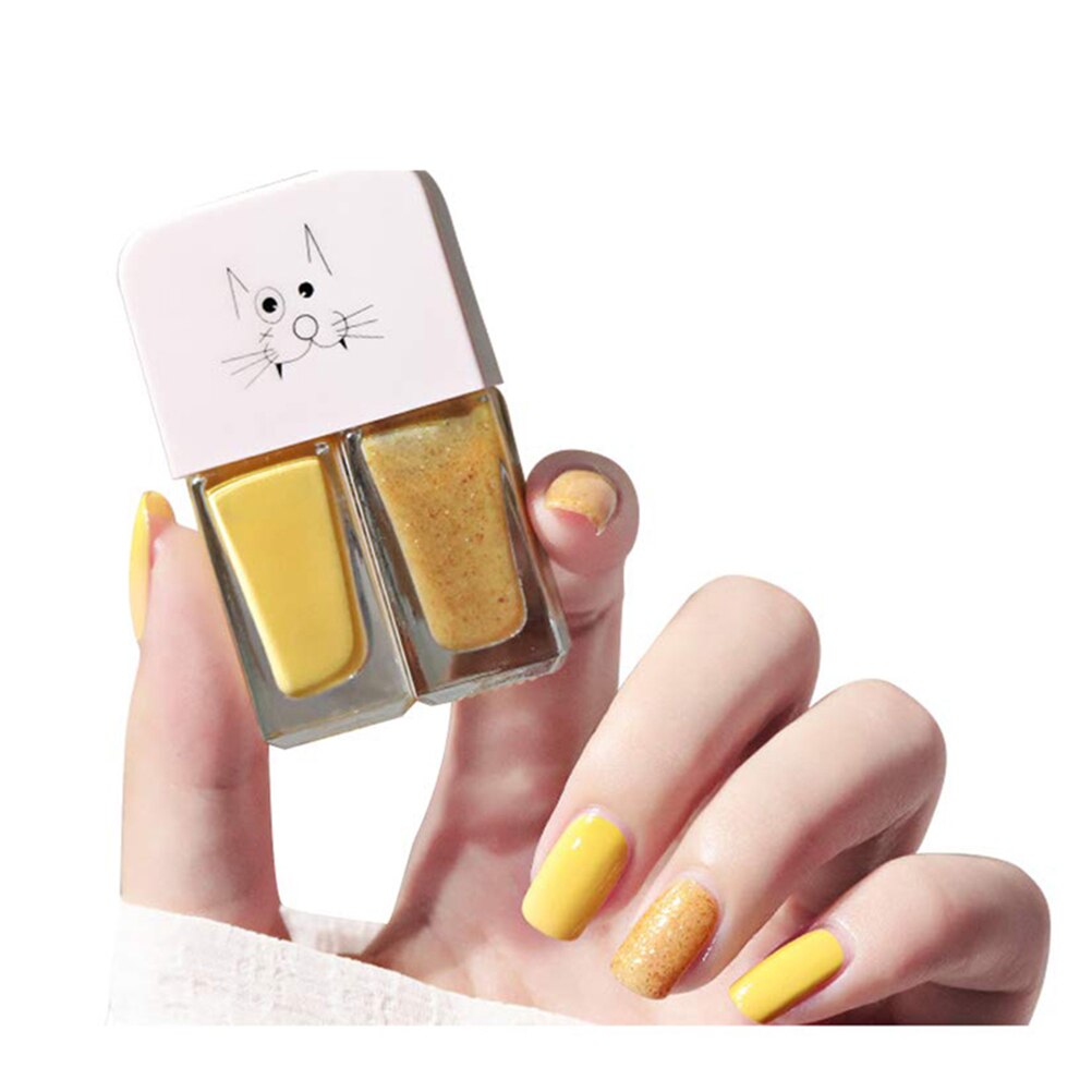 Vernis à ongles Semi-Permanent hybride bicolore, Gel de manucure Non Uv, apprêt de manucure à paillettes, séchage rapide: 04