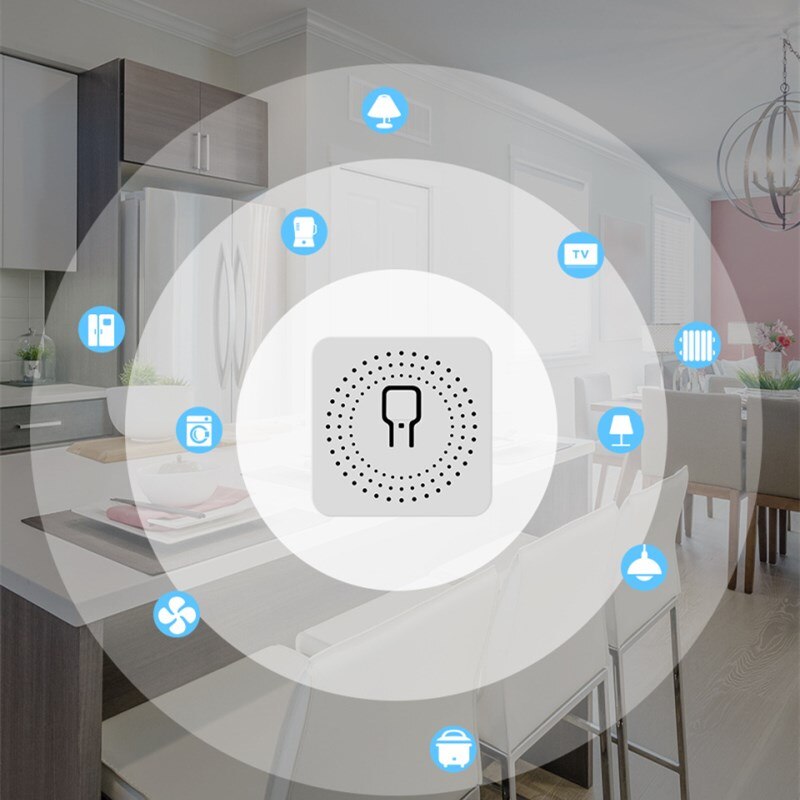 10A Diy Mini Smart Wifi Switch Ondersteunt 2 Manier Controle Smart Home Universele Module Werkt Met Alexa Google Thuis Smart leven App