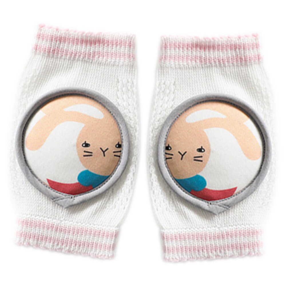 1 par rodilleras bebé Unisex elasticidad algodón suave y transpirable arrastrándose rodilleras rodilla almohadillas protectores para niños niñas: Pink