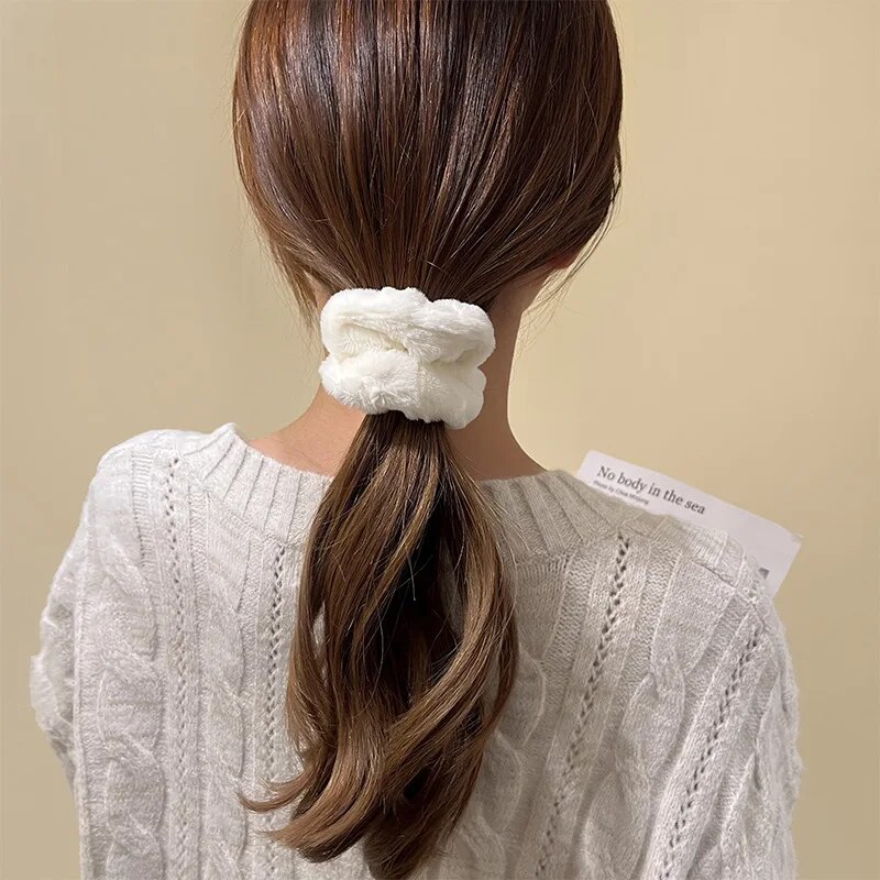 7/21 unids/set de coleteros para el cabello para mujer, banda para el cabello sólida de felpa para niñas, coleteros, bandas de goma, lazos para el cabello, accesorios para el cabello