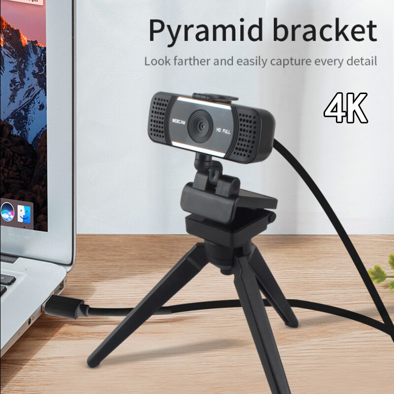 HD 4K Webcam 5 Mega Computer PC Web Camera Auto Focus With Mic For PC Online Learning Live Broadcast Widescreen Video Recording