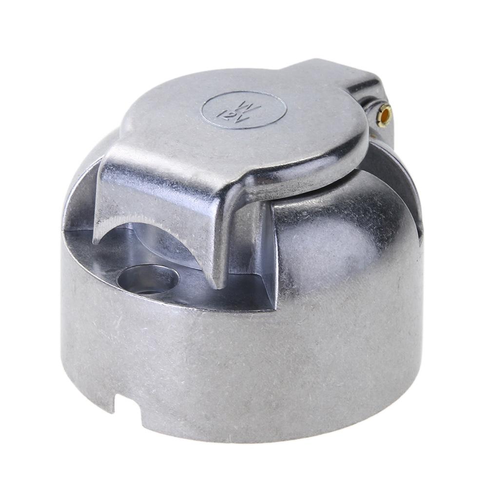 12V 7 Way RV Boat Truck Trailer Metal Plug Connector Adapter With Socket Kit For European Standard RV Trailer Accessories