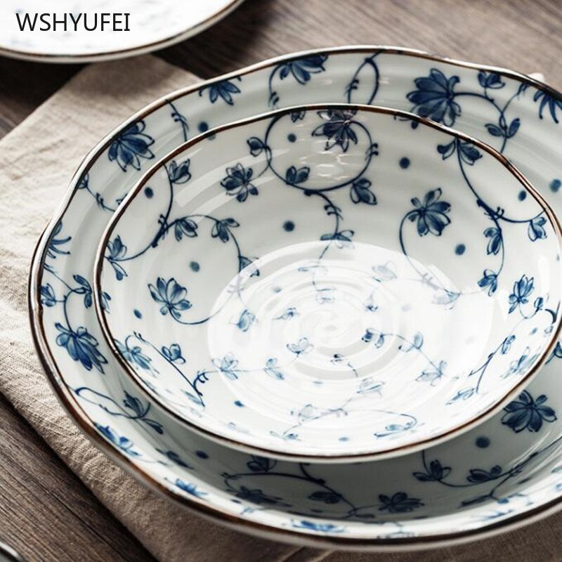 1 pcsjaponais petit déjeuner assiette nourriture fruits dessert assiette snack plateau cuisine boîte de rangement japonais en céramique bol soupe bol ensemble de couverts