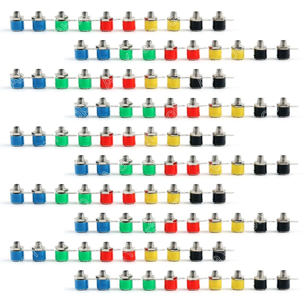 Areyourshop 100 Pcs Banana Buchse 4mm Jack Zu Bananen Stecker Test Ausrüstung stereo-minianschluss stecker Draht Stecker