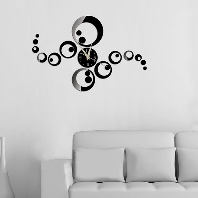 Modern Living Room Large wall clock Acrylic DIY Wall Clock Digit Clock Watch 3D Mirror Sticker Surface Europe Style wanduhr BS