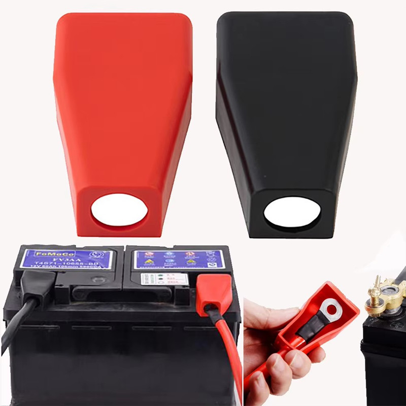 Tapa de Terminal de batería de coche Universal, cubiertas de terminales positivas negativas, Protector de baterías de repuesto, accesorios para coche