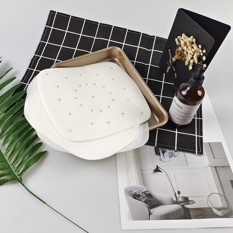 Ensemble de papier parchemin perforé robuste, 200, pour friteuse à Air, matériau Durable, sain et fiable, de cuisine