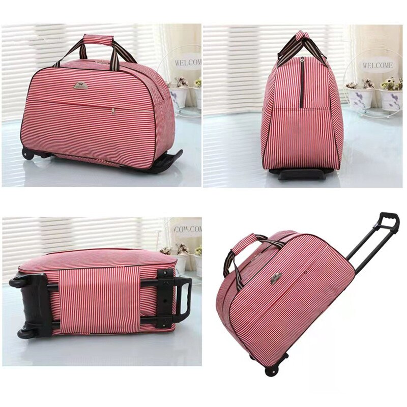 Portable Trolley Bag Rolling Suitcase Travel Luggage Storage Carry On Case Women Men Waterproof Business Boarding Bag On Wheels