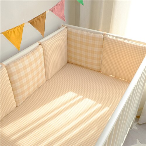 Blotona 6Pcs Baby Bed Bumpers Anti-Collision Cartoon Patroon Leuke Afdrukken Stijl Gratis Combinatie Kussen 30*30Cm