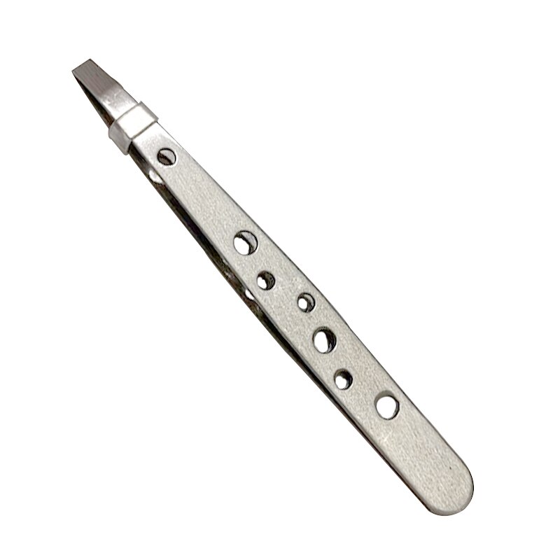 Pinzas de cejas profesionales de acero inoxidable, pinzas de ojos con punta inclinada, Clip para depilación facial, herramientas de maquillaje: QK