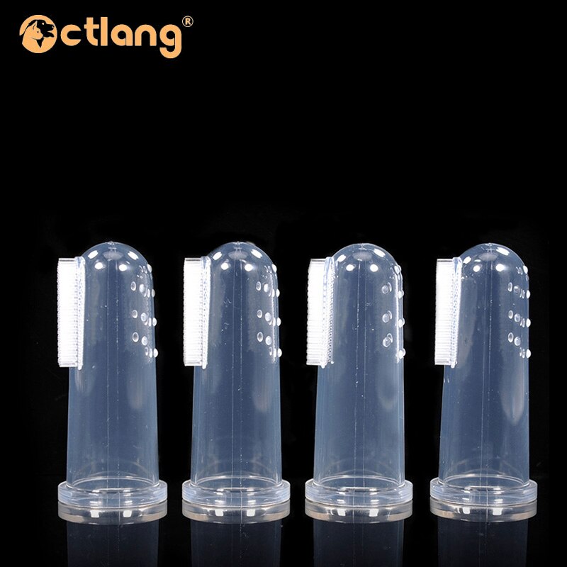 2 Pc Super Soft Pet Finger Toothbrush Teddy Dog Puppy Brush Addition Bad Breath Tartar Teeth Care Dogs Cat Cleaning Supplies