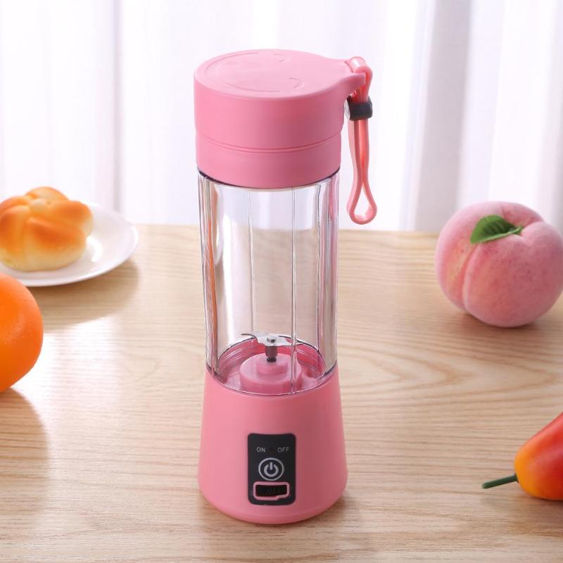 380 Ml Draagbare Blender Juicer Cup Fles Usb Elektrische Fruit Citrus Lemon Juicer Blender Sap Machine 2/4/6 Bladen