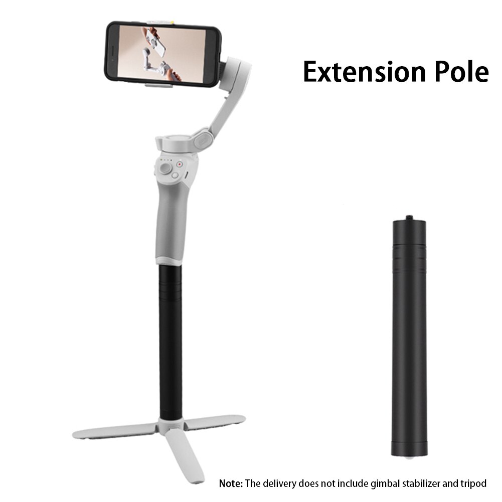 Adjustable Gimbal Extension Pole Portable Outdoor Travel Selfie DSLR Camera Stabilizer Accessory Aluminum Alloy For DJI OM4