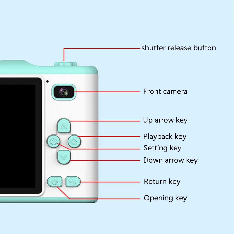 gorący-dzieci aparat fotograficzny 2.8 cala pełny naciskać Sn podwójny obiektyw nagrywanie wideo krzywka Dzieci Birtay prezent z kartą 16G