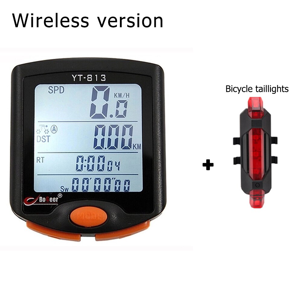 Multifunctionele Bike Speed Meter Fiets Computer Snelheidsmeter Met Sport Sensoren Waterdichte Snelheidsmeter Digitale Fiets Computer: Wireless Set