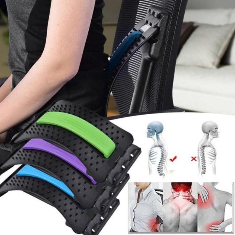 Rygg massager bår justerbar fitness massage utrustning för stretch avslappning midja ryggrad smärtlindring korrigering hälsovård