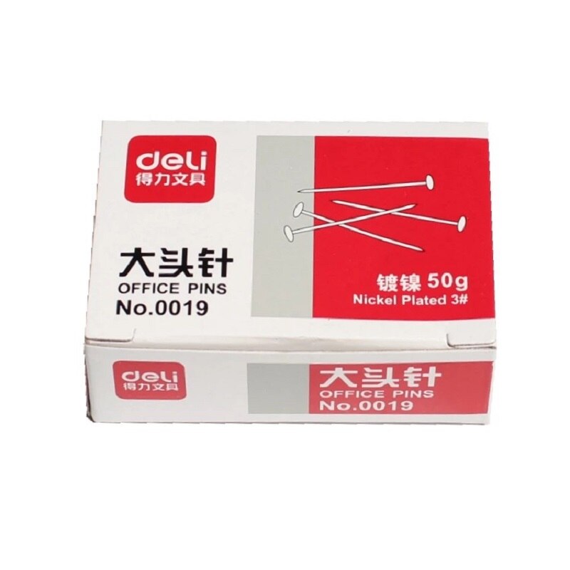 nickel-plated office standard pins metal Antirust 25mm straight pins office binding tools 50g/box