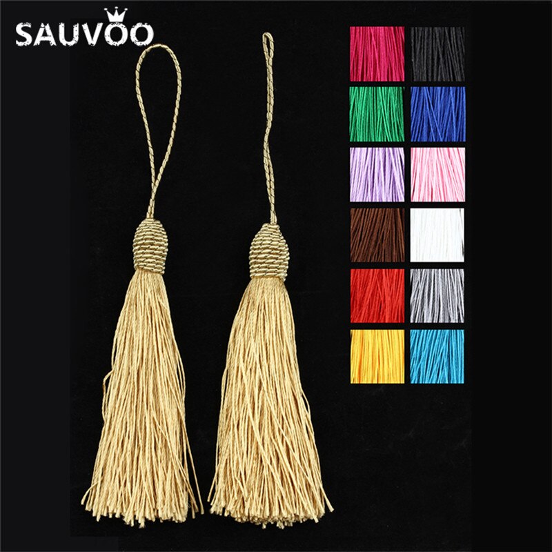 10 st/lot 13 färger 15cm långa siden tofs fransar hängen kinesiska knut tofsar för gör-det-själv smycken halsband tillverkningsmaterial  f4000