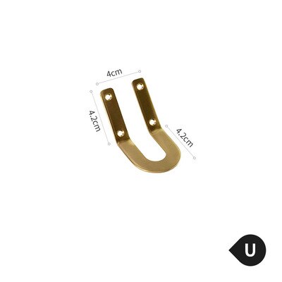 Gancho con letras para colgar en la pared, perchero dorado con alfabeto de latón, accesorios para el hogar: Plata