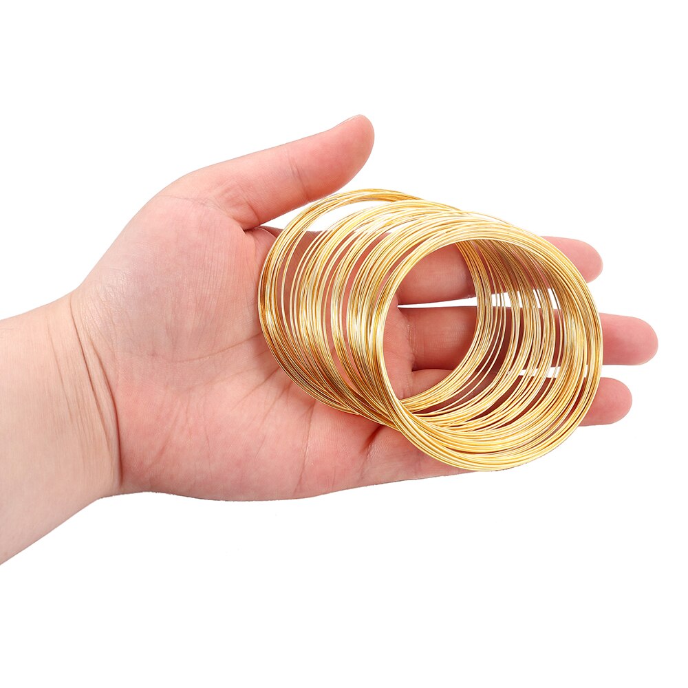 100 Loops/Lot 0.6Mm Geheugen Draad Koord Staal Kralen Draad Handmake Armbanden Oorbellen Koord Voor Diy Sieraden Maken accessoires