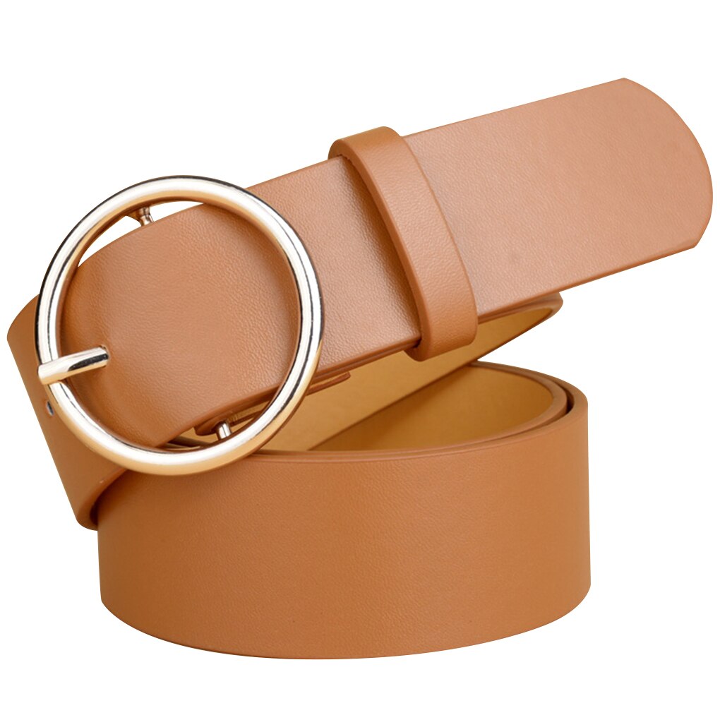 Women Waist Leather Belts Solid Color Dresses Belt Pin Buckle Dresses Belts Formal: NO3