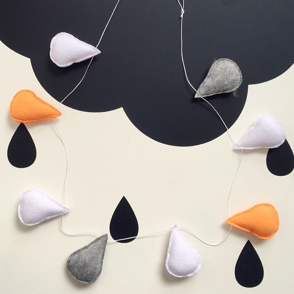 Baby Bumper Voor Pasgeborenen Baby Room Decor Rainbow Regendruppels Opknoping Muur Kinderen Tent Kamer Decoratie Bumper Fotografie Props: Rainbow-8