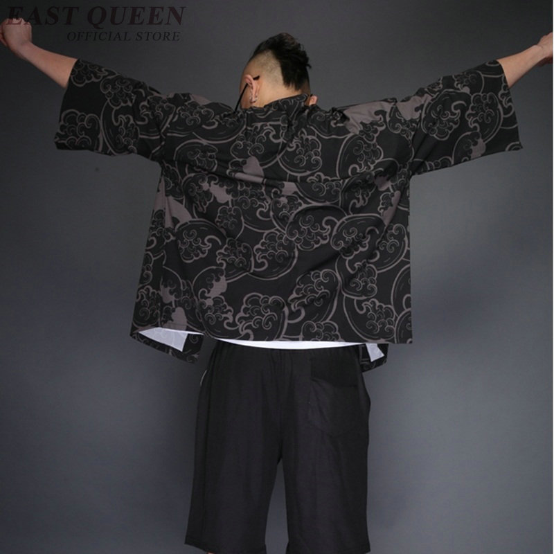 Kimono japonés para hombre, ropa tradicional china yukata, cárdigan FF817