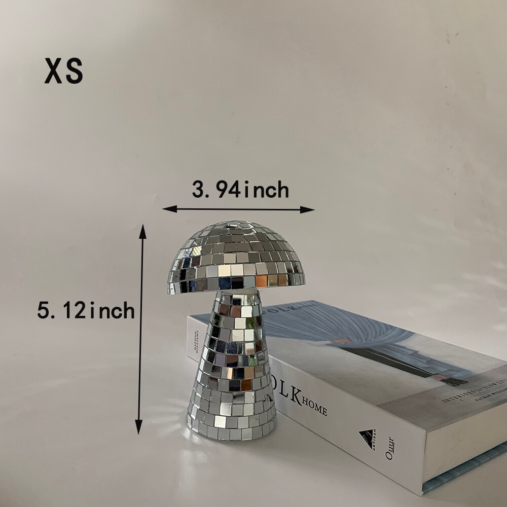 Disco Champignon Boule Champignon Rétro Boule Disco Mur Fenêtre Décoration De Bureau Enterrement De Vie De Jeune Fille, Fête D&#39;anniversaire, Douche Nuptiale: 1 Pcs XS