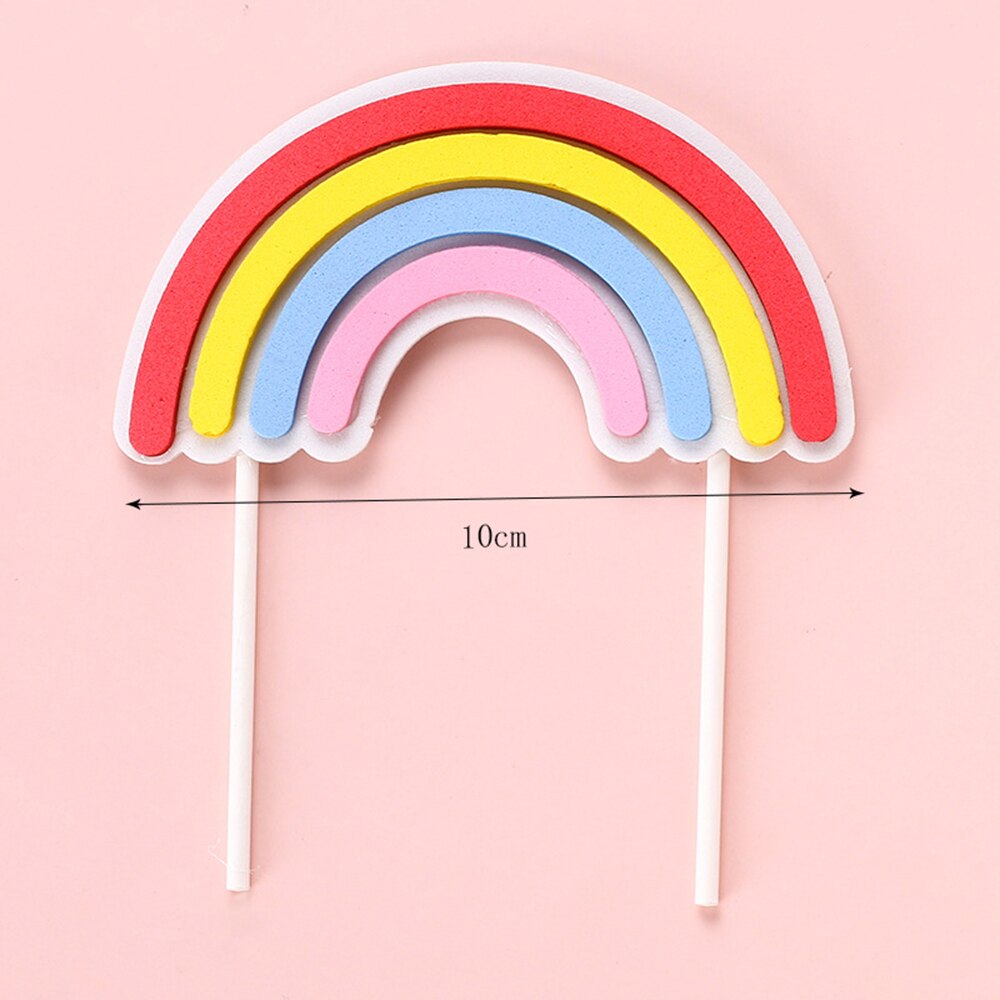 Rainbow Cloud Cake Happy Birthday Cake Wedding Dessert Cake Topper Decoration Baby Shower Cake Decoration: C
