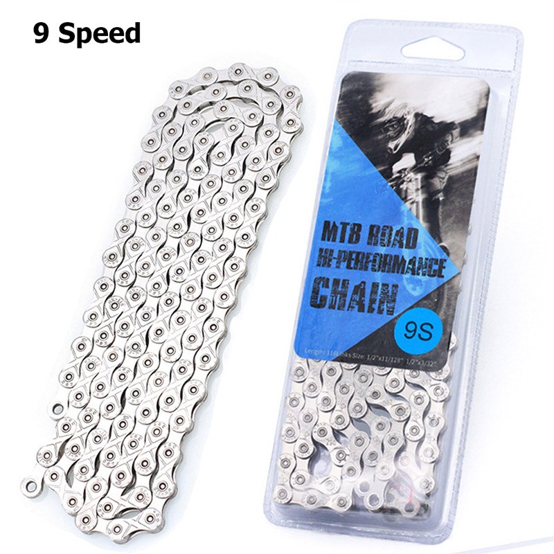 6 7 8 9 10 11 Speed Bicycle Chain 116 Links MTB Mountain Road Bike Stainless Steel Chains Plating Cycling Accessories BC0577: Red