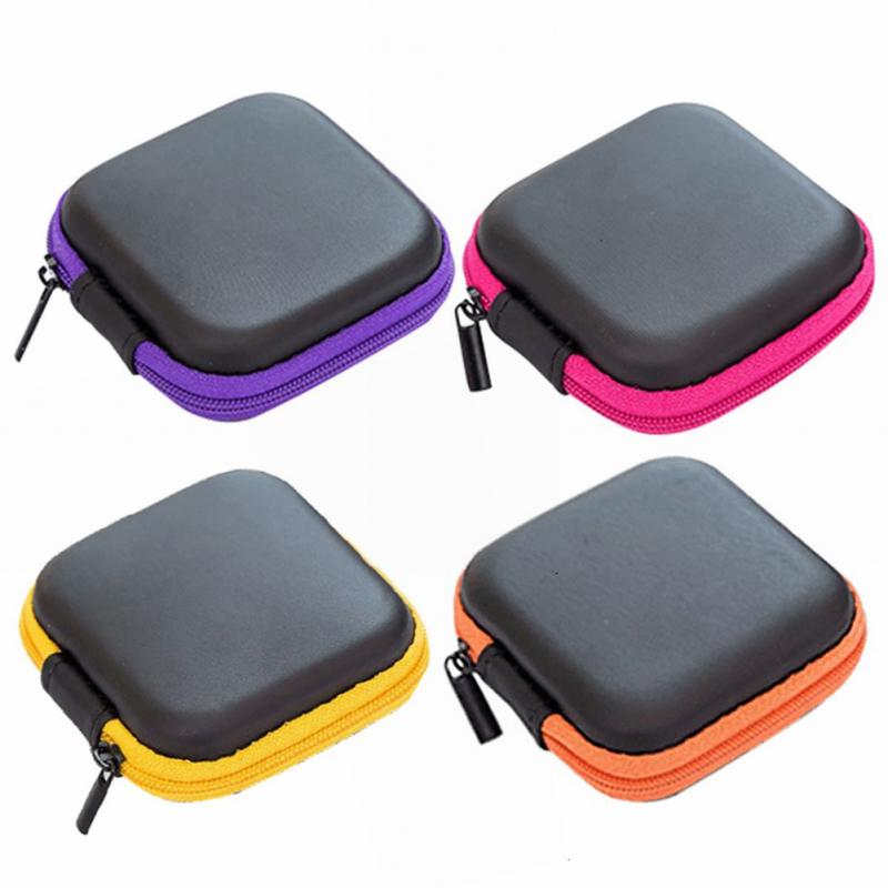 Earphone Carry Storage Case Bag Earbud Headphone Cable Home Storage Organization Box Pouch EJF