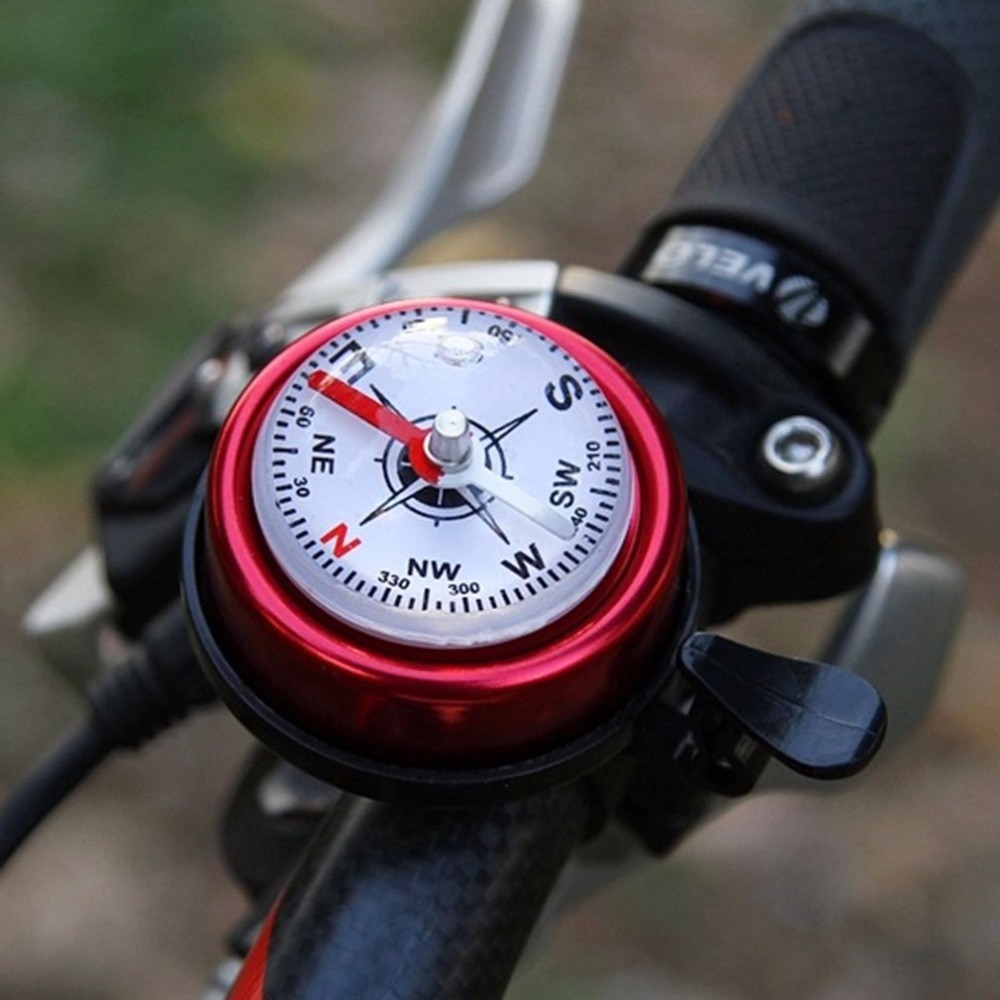 Brújula bicicleta timbre montaña timbre bocina de bicicleta cuerno anillo Metal plástico ciclismo alarma con guía al por mayor práctico y cómodo