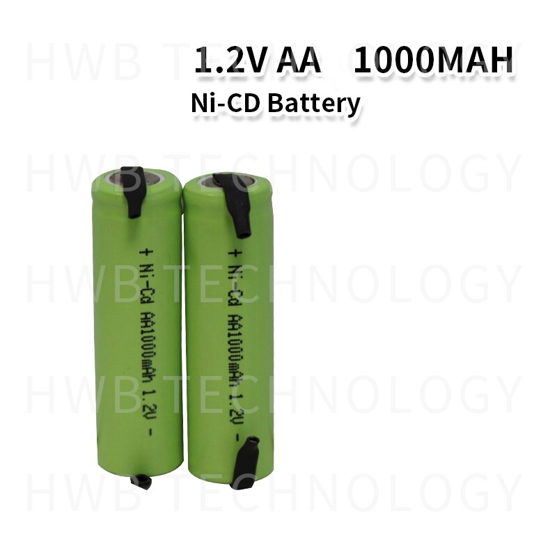 4Pcs Ni-Cd AA 1.2V 1000mAh Rechargeable Battery Nickel Cadium cell 14*49mm US