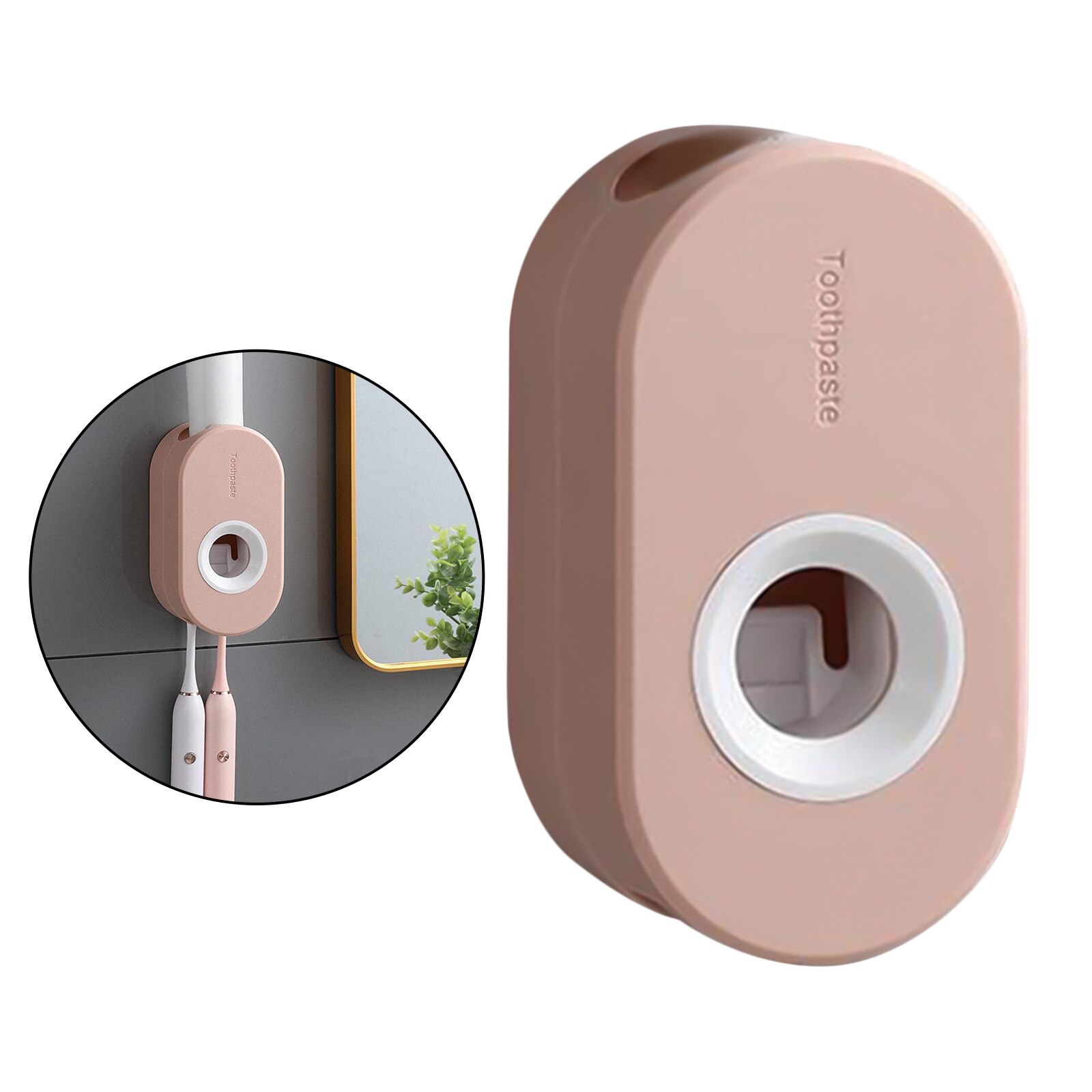 Adhesive automatic toothpaste squeezer wall-mounted toothpaste dispenser tooth brush holder rack wall stick toothpaste squeezer