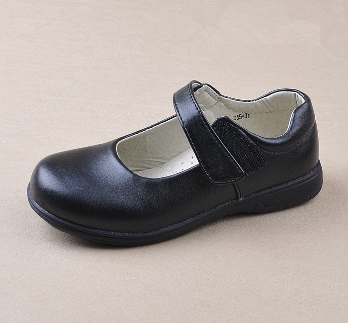 Girls Shoes For Children'S Black Leather Shoes Kids Baby Classic Student Single Glowing Shoe School Choral Performance Shoes