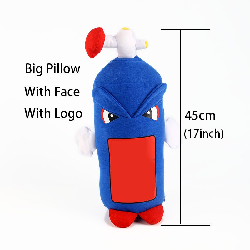 JDM-oreiller en peluche, Turbo Wankel de coussin rotatif, jouet pour décoration, dossier, housse de siège hellaflish, Support d'oreiller pour le cou: With Face Blue