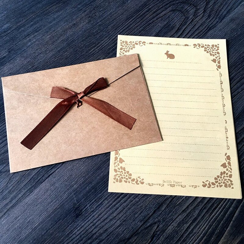 8 Sheets/set European Vintage Style Writing Paper Letter for Envelopes Writing Stationery Paper Pad Note Letter Set