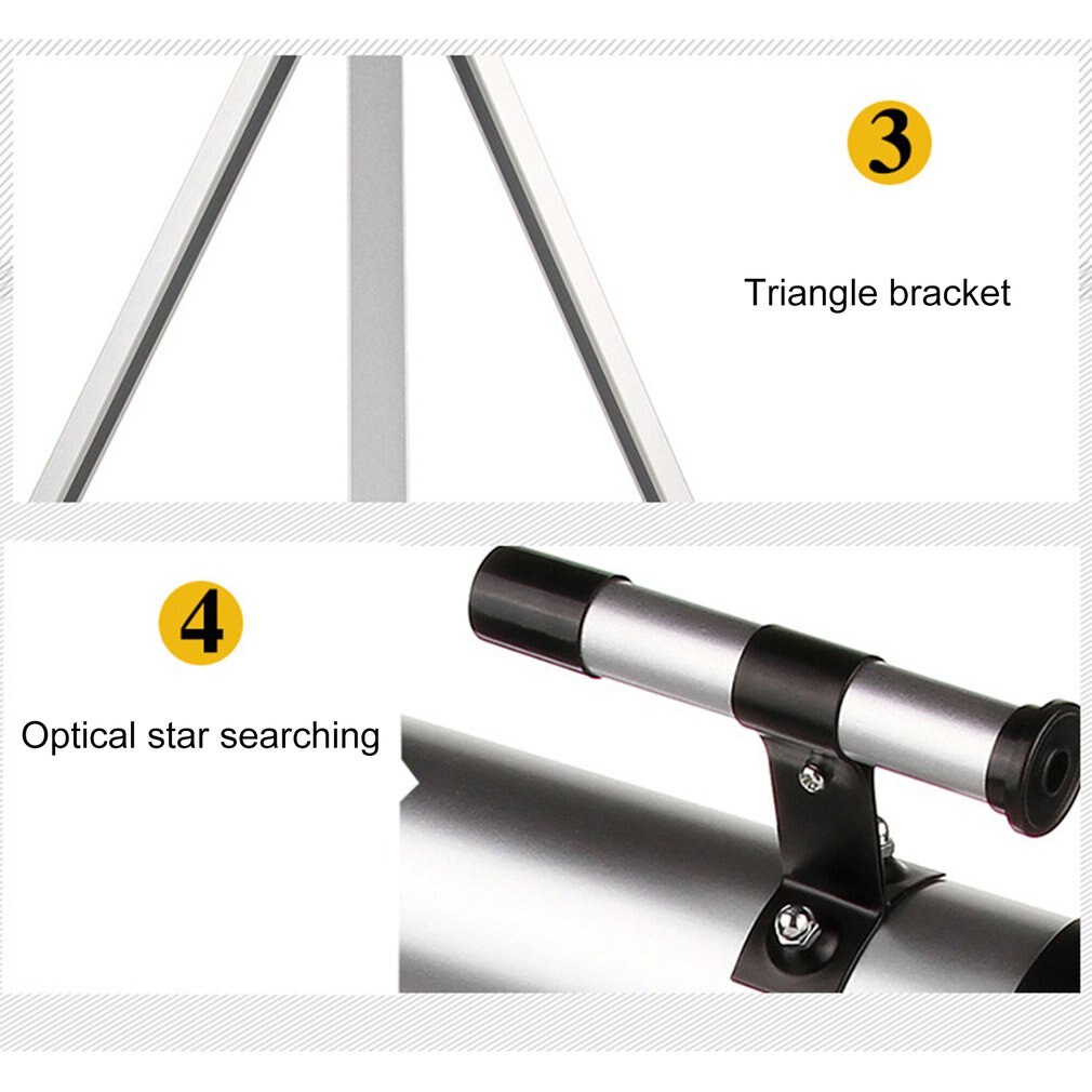 Télescope astronomique avec miroir de recherche d'étoiles télescope grand Angle haute définition d'entrée de gamme d'anniversaire pour enfants