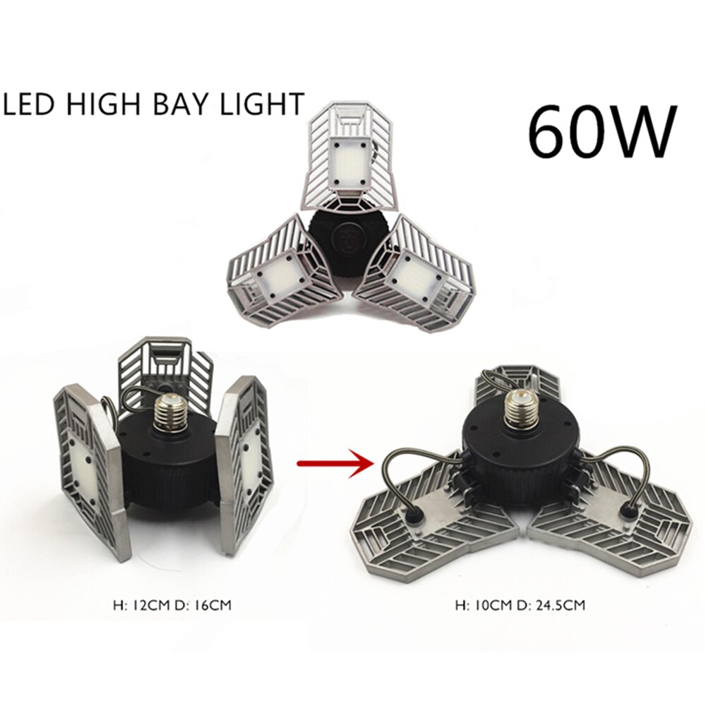 Xelimled 60w led arbejdslys garagelampe led high bay light  e27 til lager supermarked butik fabrik 100-277v 3 års garanti