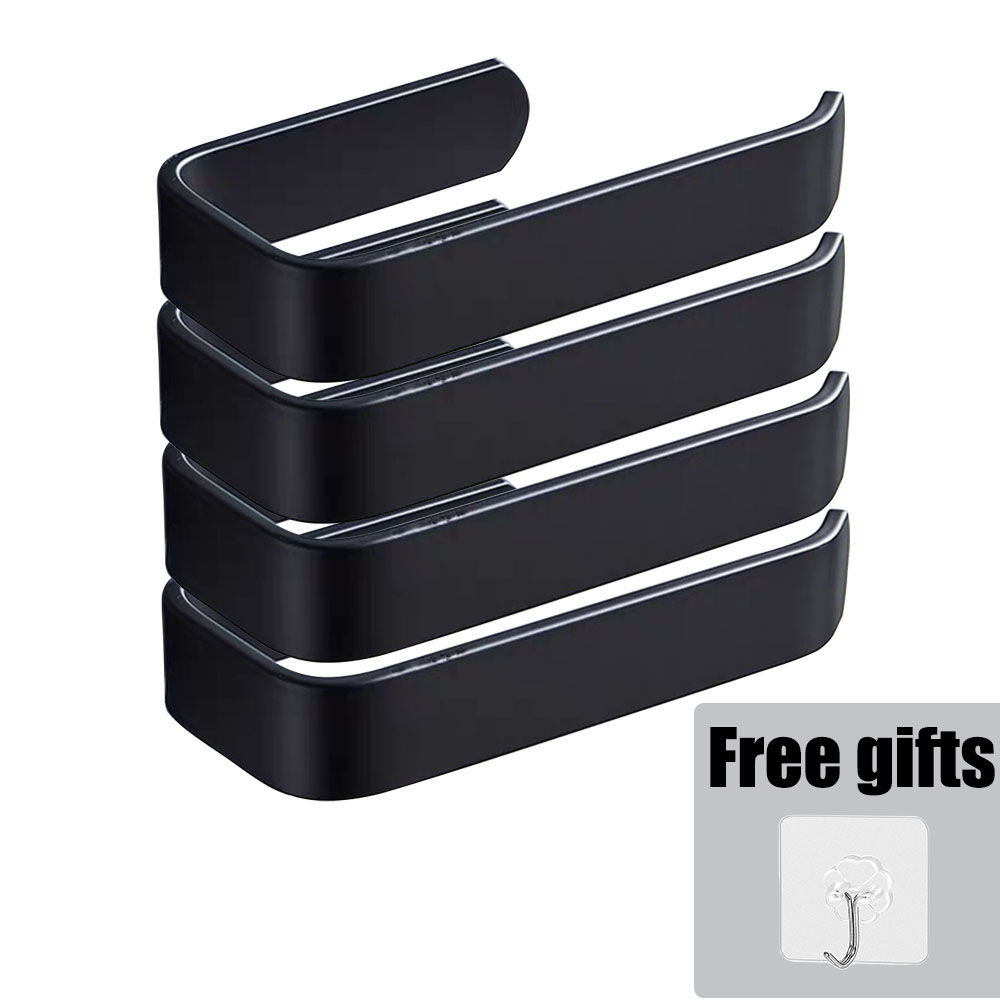 Håndkleholder hvit uten boring baderom svart håndklestativ selvklebende håndklestativ: Blå