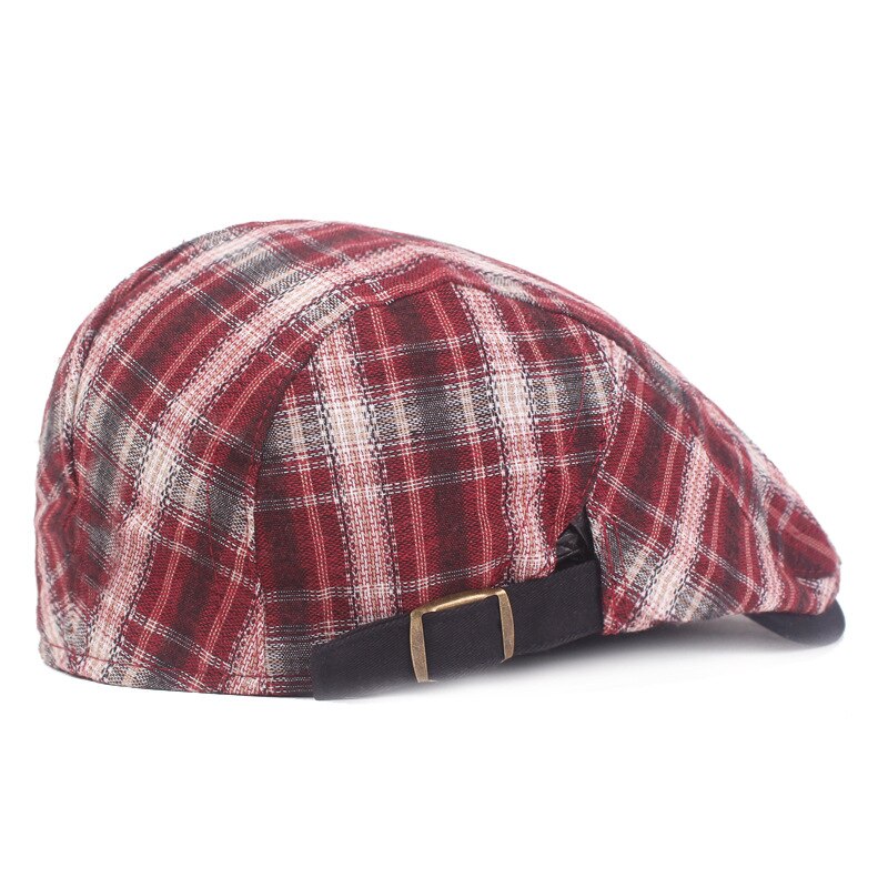 Plaid Beret Cap Men Women Spring Summer Cotton Golf Hat Outdoor Casquette Newsboy Caps Unisex Hip Hop Driver Hats