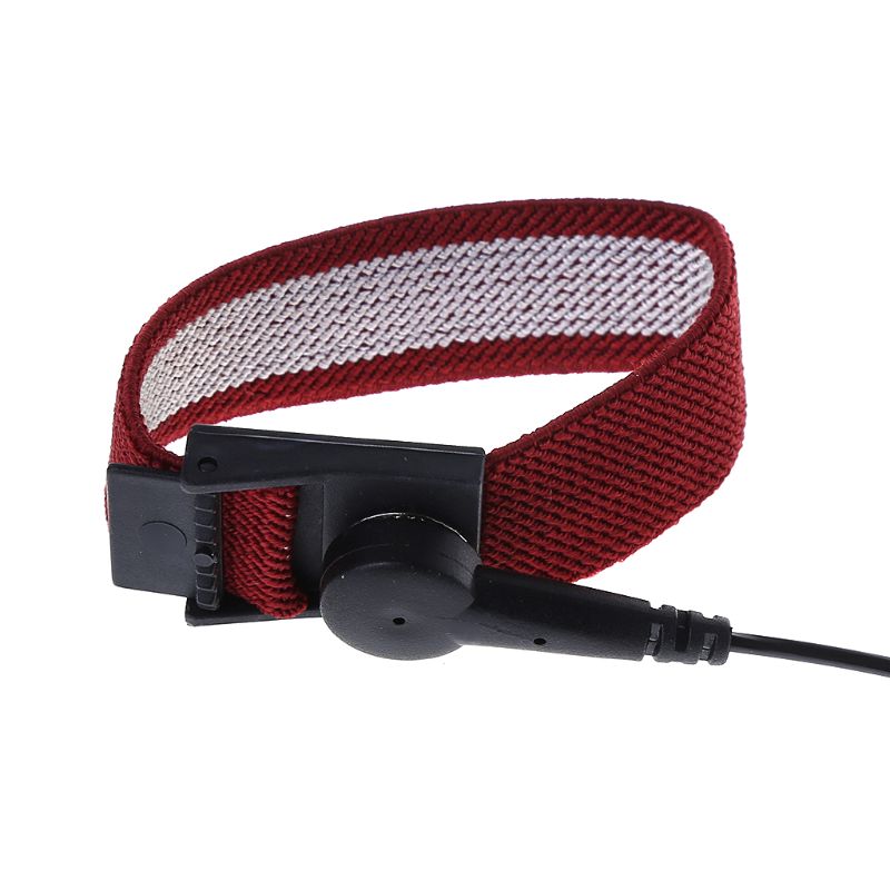 Anti-Static Wrist Strap Discharge Band Adjustable Bracelet Grounding Wire Alligator Clip Wristband