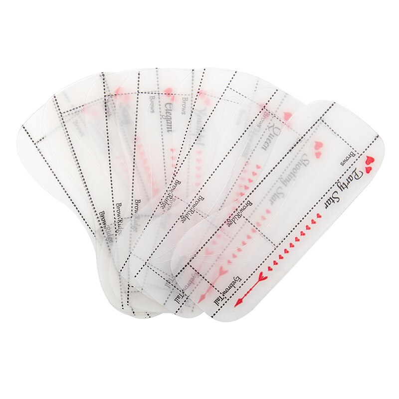 10Pcs/set Template Eyebrow Makeup Magic Eye Brow Class Drawing Guide Eyebrow Stencil Card Template Helper