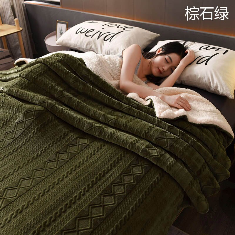 Flanellen Deken Effen Winter Worp Deken Sofa/Bed/Vliegtuig Reizen Dikke Deken Kleur Sprei Super Warme Zachte: 14