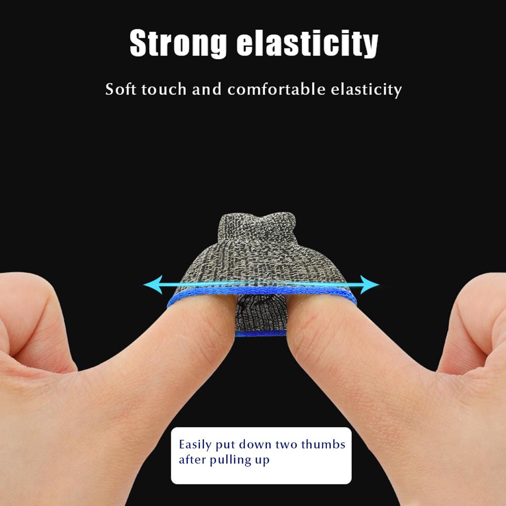 2Pcs Luminous Mobile Gaming Controller Finger Sleeves Mobile Game Gloves Touch Screen Finger Cots One Size