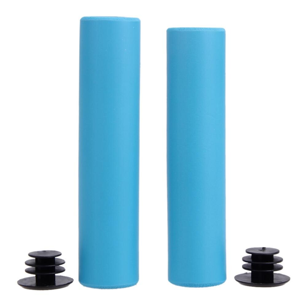 Anti-Skid Rubber Bicycle Grips Cover Silicone Handlebar Soft Ultralight Grips Anti-Skid Shock-Absorbing Bicycle Bike Part: blue